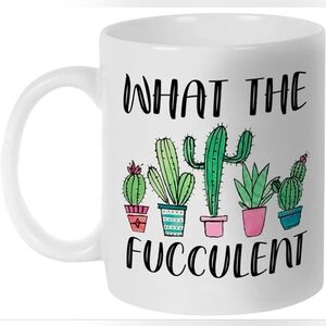 Funny Ceramic Cactus Succulent Plant Mug, 11oz And New In Box